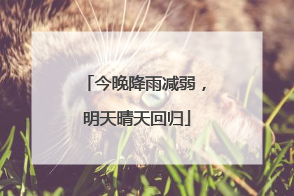 今晚降雨减弱，明天晴天回归
