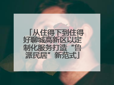 从住得下到住得好聊城高新区以定制化服务打造“鲁派民居”新范式
