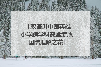双语讲中国英雄 小学跨学科课堂绽放国际理解之花
