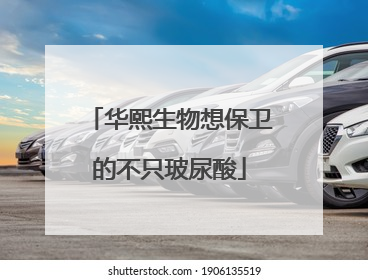 华熙生物想保卫的不只玻尿酸