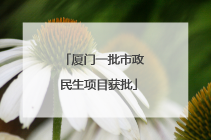 厦门一批市政民生项目获批