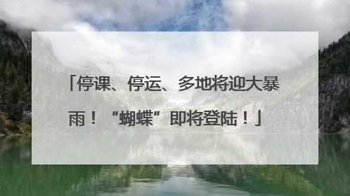 停课、停运、多地将迎大暴雨！“蝴蝶”即将登陆！