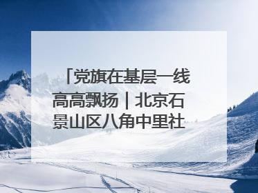 党旗在基层一线高高飘扬｜北京石景山区八角中里社区党委：用脚步丈量民生