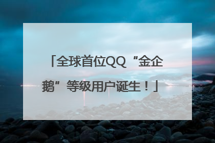全球首位QQ“金企鹅”等级用户诞生！