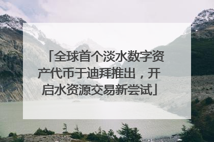 全球首个淡水数字资产代币于迪拜推出，开启水资源交易新尝试