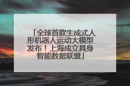 全球首款生成式人形机器人运动大模型发布！上海成立具身智能数据联盟