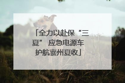 全力以赴保“三夏” 应急电源车护航襄州夏收