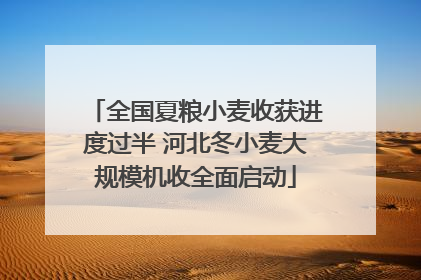 全国夏粮小麦收获进度过半 河北冬小麦大规模机收全面启动