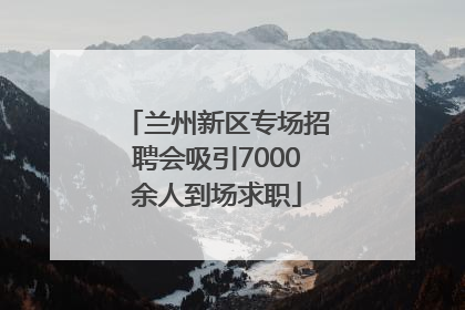 兰州新区专场招聘会吸引7000余人到场求职