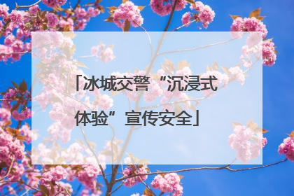 冰城交警“沉浸式体验”宣传安全