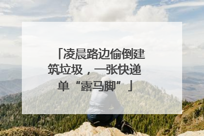 凌晨路边偷倒建筑垃圾，一张快递单“露马脚”