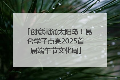 创意潮涌太阳岛！昆仑学子点亮2025首届端午节文化周
