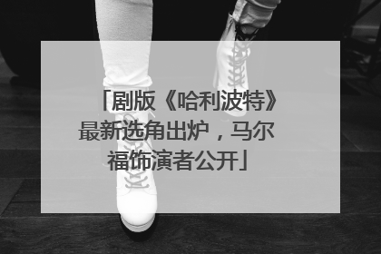 剧版《哈利波特》最新选角出炉，马尔福饰演者公开