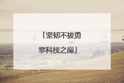 坚韧不拔勇攀科技之巅