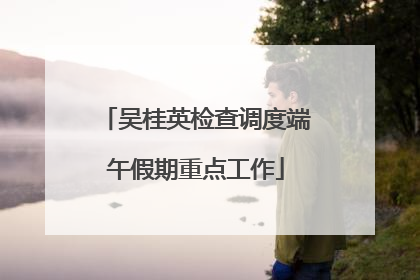 吴桂英检查调度端午假期重点工作