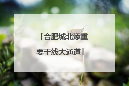合肥城北添重要干线大通道