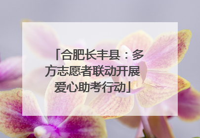 合肥长丰县：多方志愿者联动开展爱心助考行动