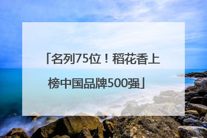 名列75位！稻花香上榜中国品牌500强