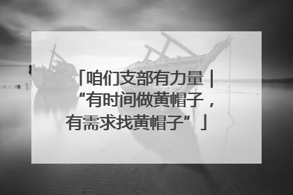 咱们支部有力量｜“有时间做黄帽子，有需求找黄帽子”