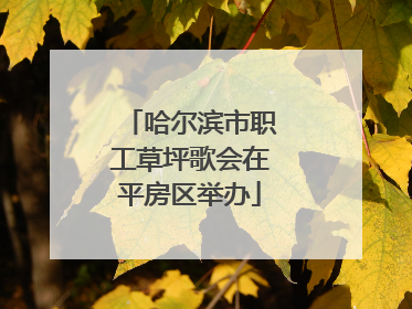 哈尔滨市职工草坪歌会在平房区举办