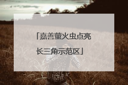 嘉善萤火虫点亮长三角示范区