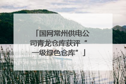 国网常州供电公司青龙仓库获评“一级绿色仓库”