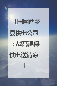 国网西乡县供电公司：战高温保供电送清凉