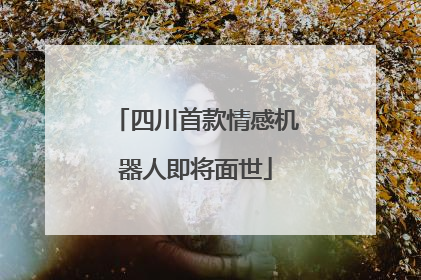 四川首款情感机器人即将面世