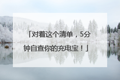 对着这个清单，5分钟自查你的充电宝！