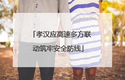 孝汉应高速多方联动筑牢安全防线