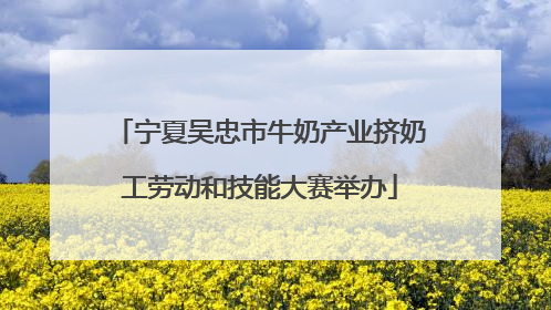 宁夏吴忠市牛奶产业挤奶工劳动和技能大赛举办