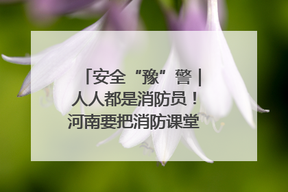 安全“豫”警｜人人都是消防员！河南要把消防课堂搬进社区第一线