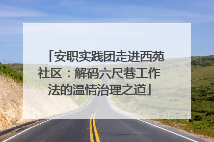安职实践团走进西苑社区：解码六尺巷工作法的温情治理之道