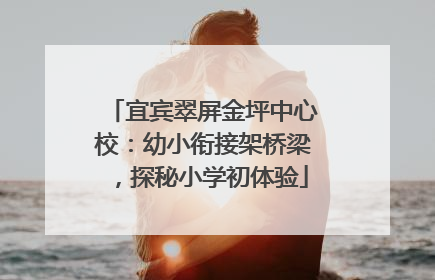 宜宾翠屏金坪中心校：幼小衔接架桥梁，探秘小学初体验