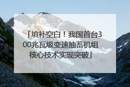 填补空白！我国首台300兆瓦级变速抽蓄机组核心技术实现突破
