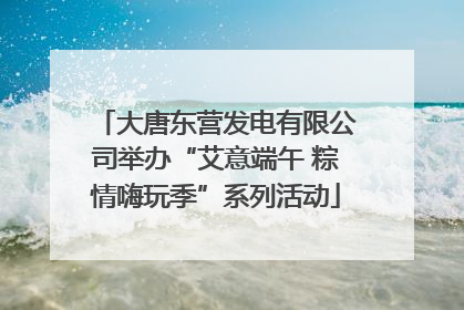 大唐东营发电有限公司举办“艾意端午 粽情嗨玩季”系列活动