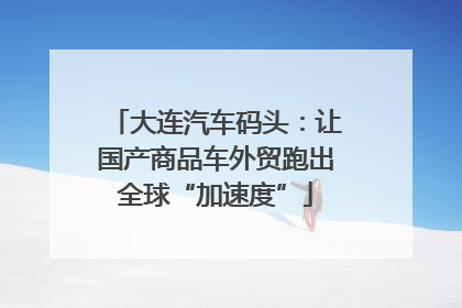 大连汽车码头：让国产商品车外贸跑出全球“加速度”
