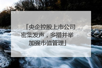 央企控股上市公司密集发声，多措并举加强市值管理