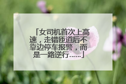 女司机首次上高速，走错匝道后不靠边停车报警，而是一路逆行……