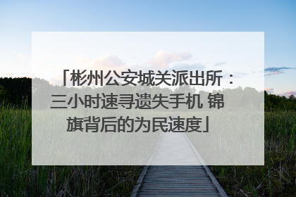 彬州公安城关派出所：三小时速寻遗失手机 锦旗背后的为民速度