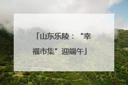 山东乐陵：“幸福市集”迎端午