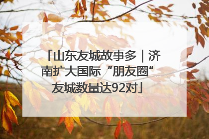 山东友城故事多｜济南扩大国际“朋友圈”友城数量达92对