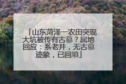 山东菏泽一农田突现大坑被传有古墓？属地回应：系老井，无古墓迹象，已回填
