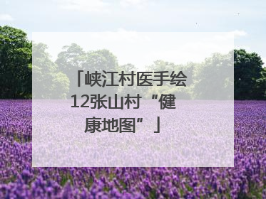 峡江村医手绘12张山村“健康地图”