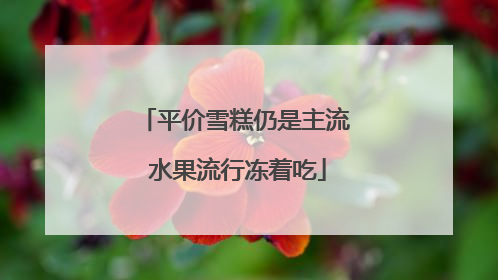 平价雪糕仍是主流 水果流行冻着吃
