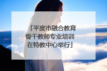 平度市融合教育骨干教师专业培训在特教中心举行