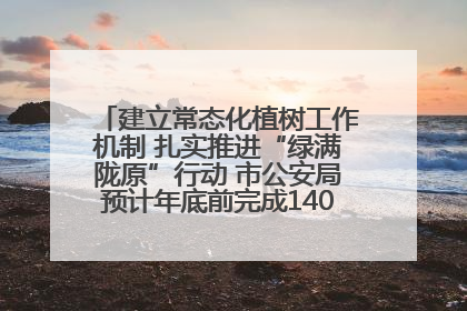 建立常态化植树工作机制 扎实推进“绿满陇原”行动 市公安局预计年底前完成1402亩绿化任务
