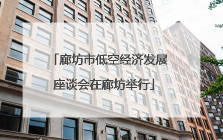 廊坊市低空经济发展座谈会在廊坊举行