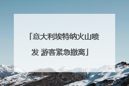 意大利埃特纳火山喷发 游客紧急撤离