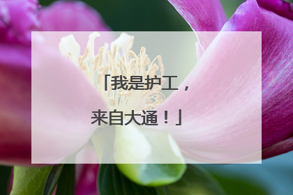 我是护工，来自大通！
